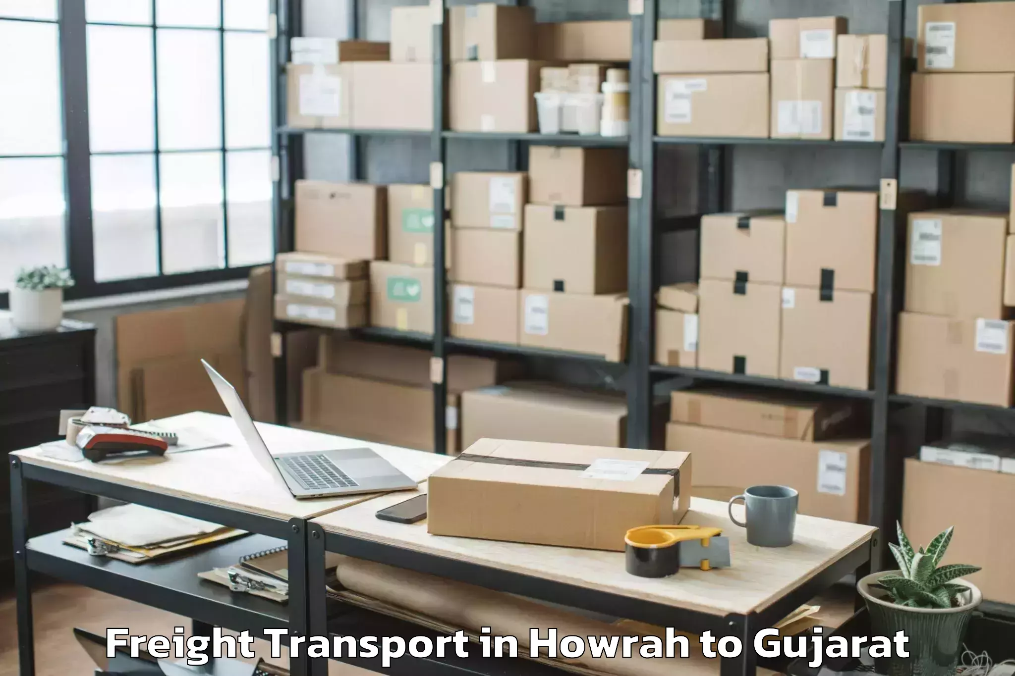 Book Howrah to Garbada Freight Transport Online